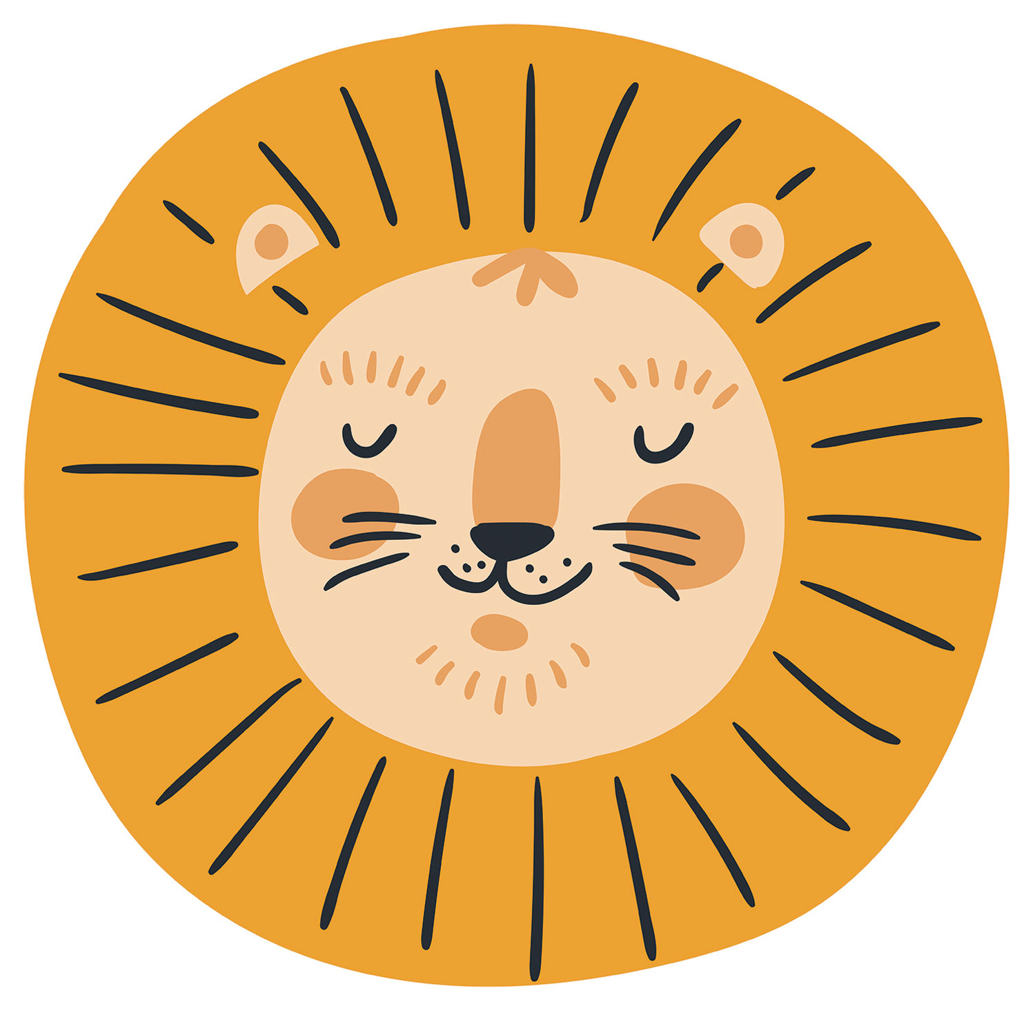 Pre-pasted children's non-woven wallpaper, Lion, PLC033, Platinum Shapes, Decoprint