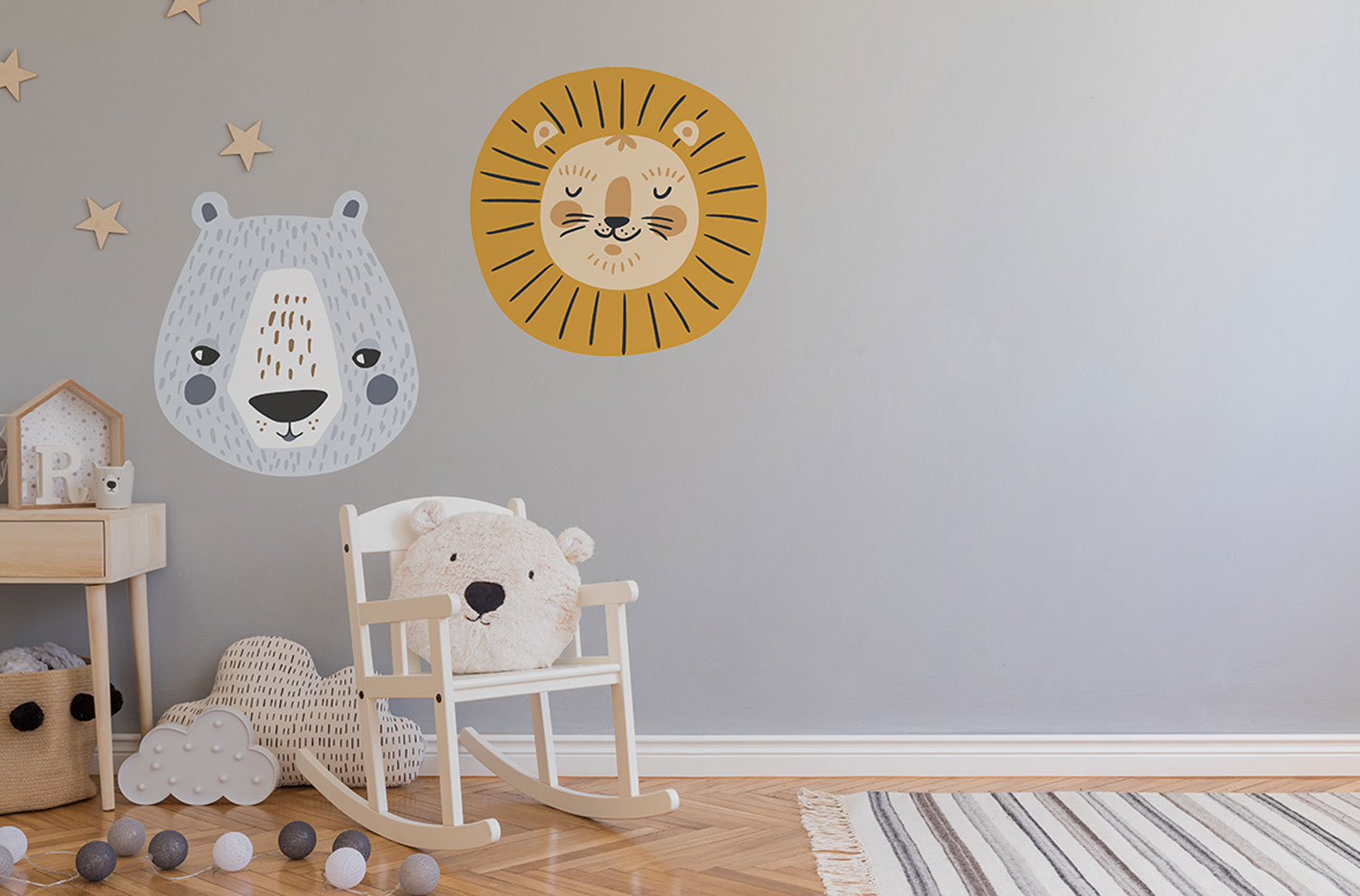 Pre-pasted children's non-woven wallpaper, Lion, PLC033, Platinum Shapes, Decoprint