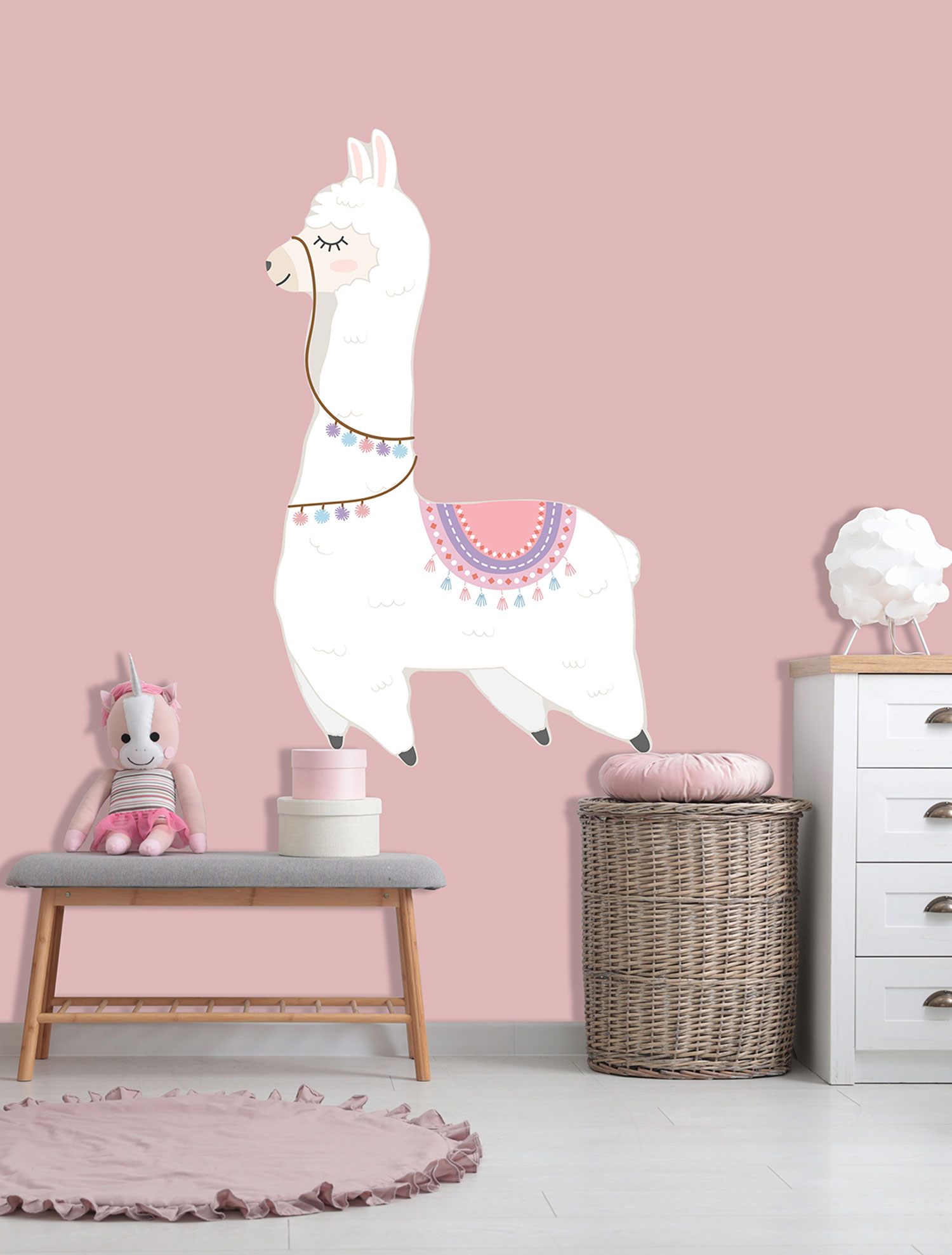 Pre-pasted non-woven wallpaper, Llama decoration, PLC054, Platinum Shapes, Decoprint