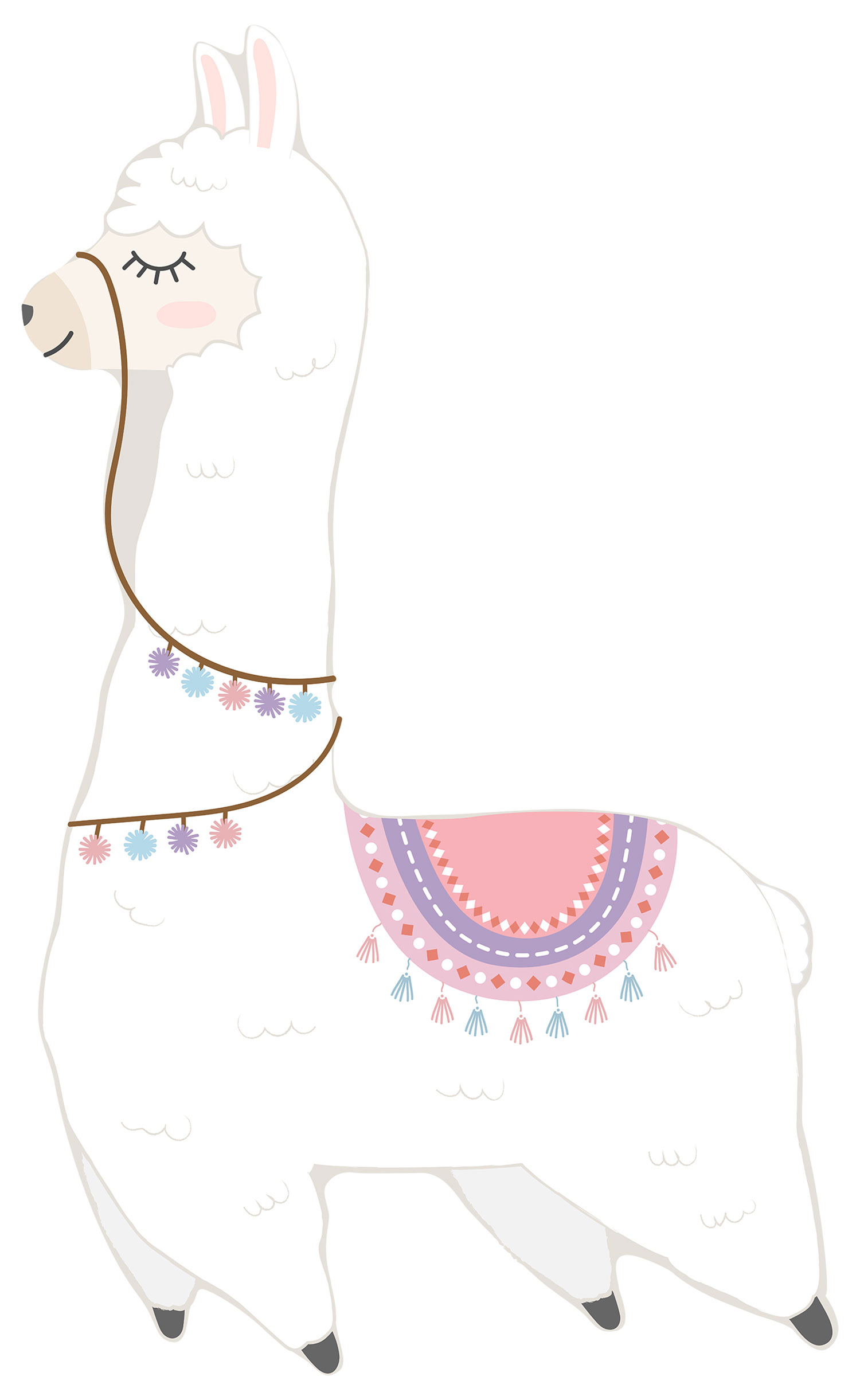 Pre-pasted non-woven wallpaper, Llama decoration, PLC054, Platinum Shapes, Decoprint