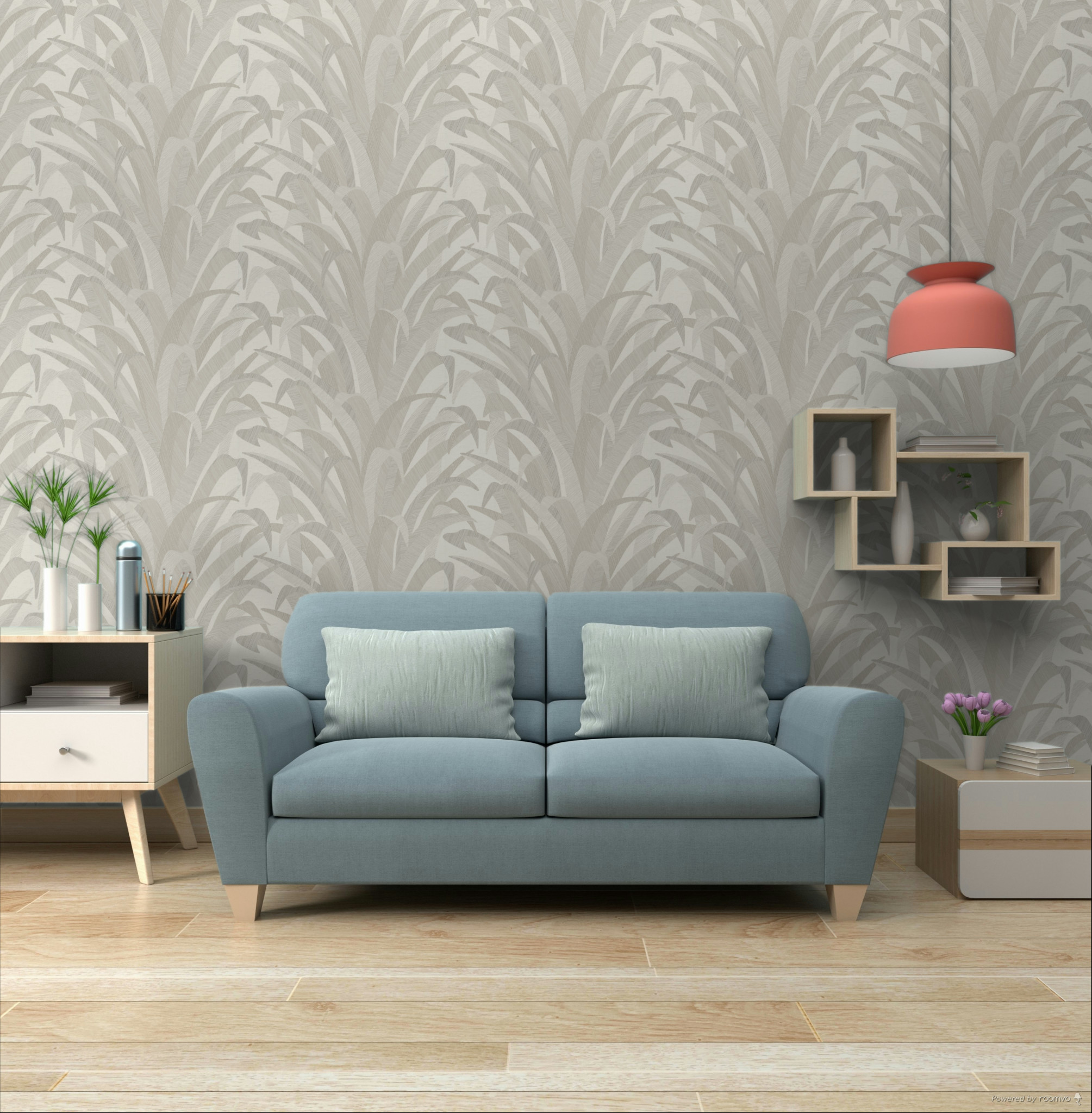 Wallpaper with leaves of grass, CU3004, Cumaru, Grandeco