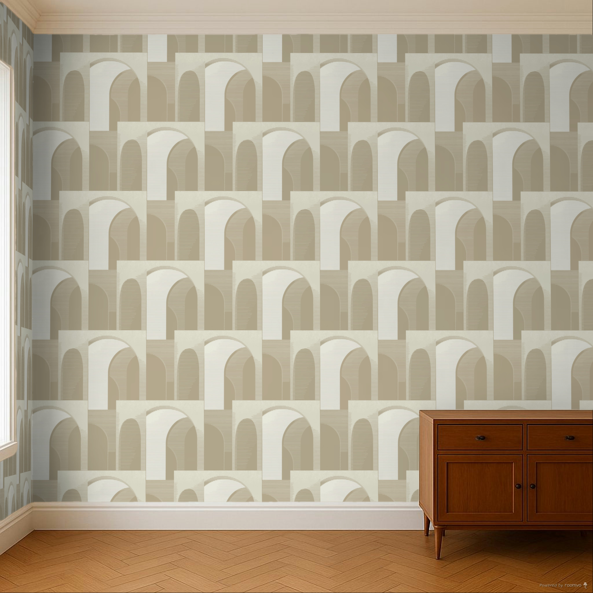 Golden-beige 3D wallpaper, A63302, Ciara, Grandeco