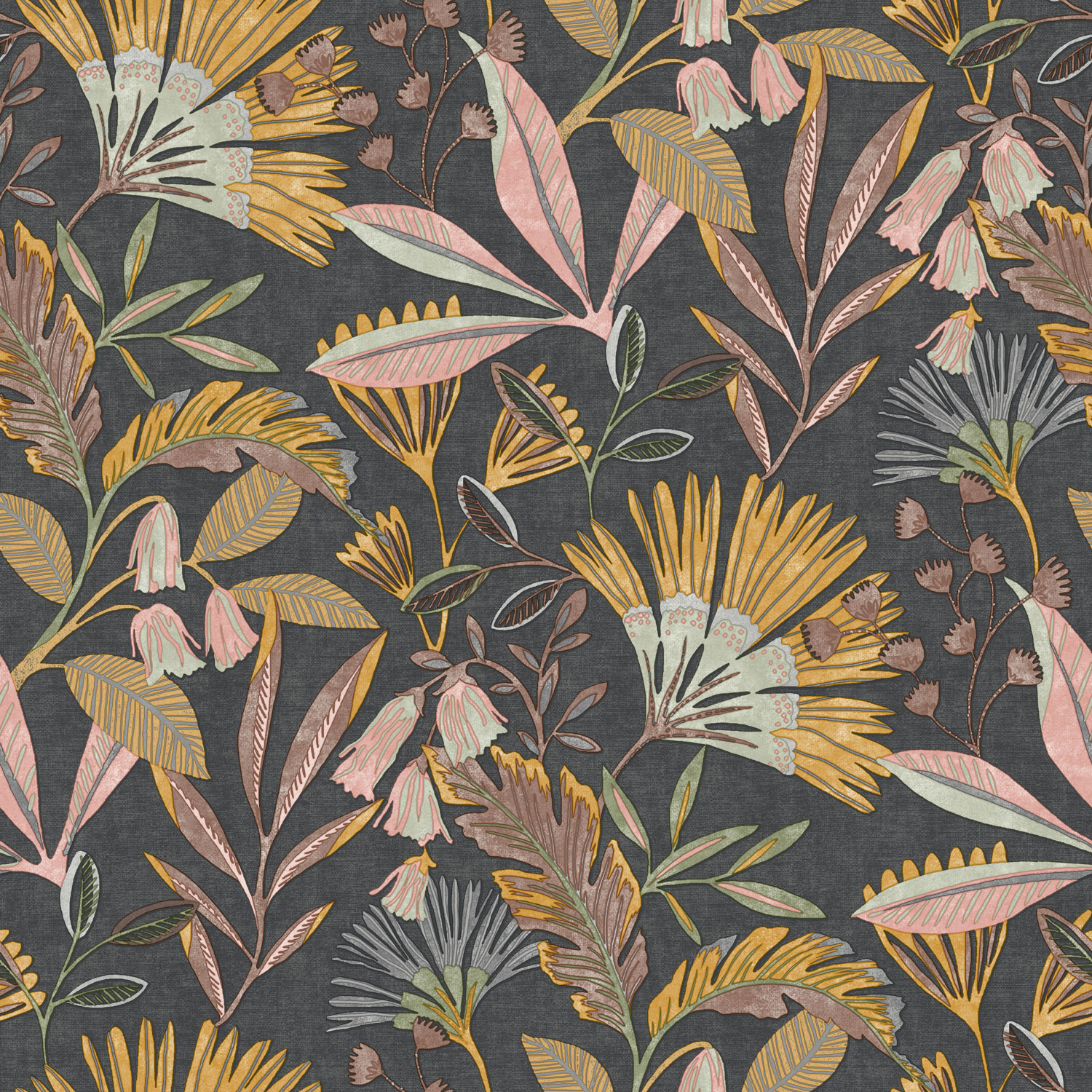Wallpaper with flowers and leaves, A63803, Vavex 2025