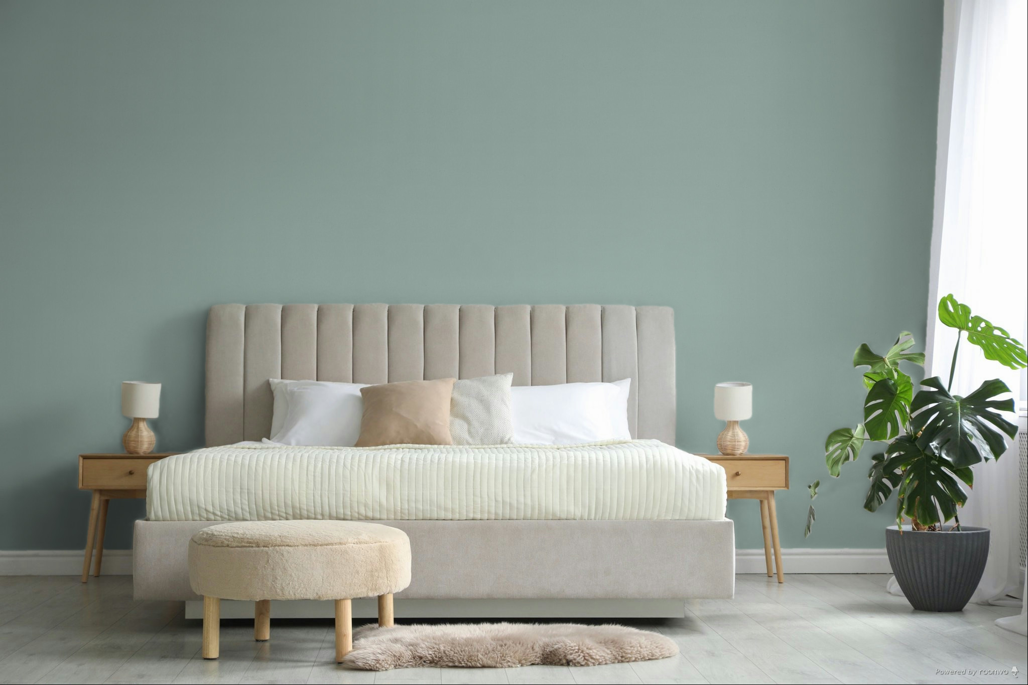 Wallpaper, green, fabric effect, AT1029, Atmosphere, Daydreamers, Grandeco