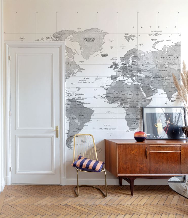 Wall mural, World Map, ML3002, Mural Young Edition, Grandeco