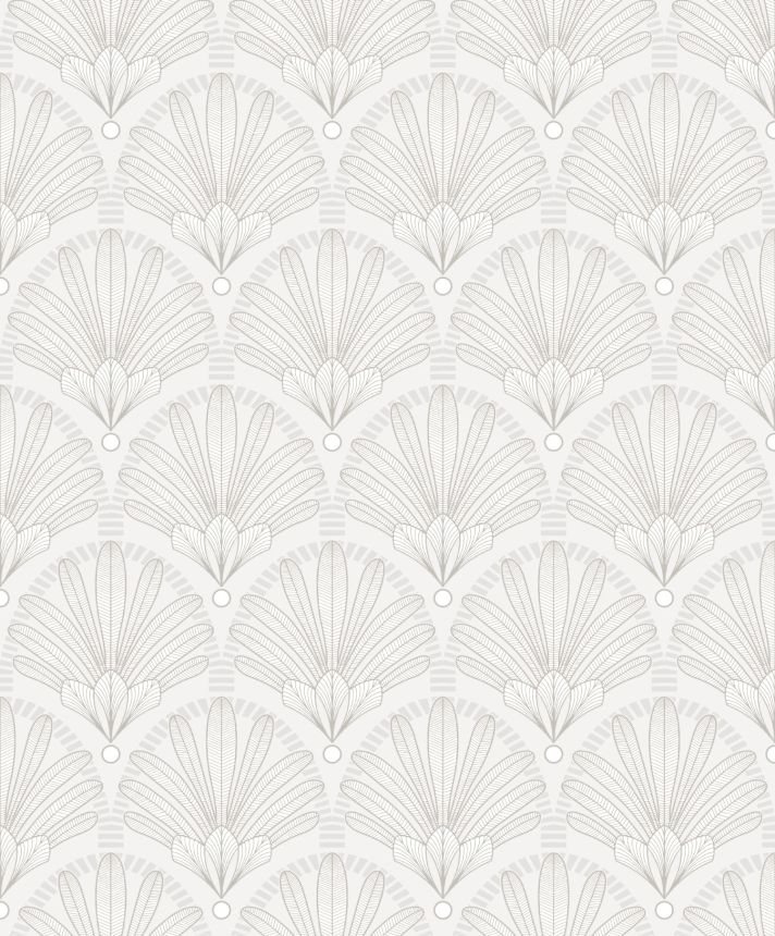 White-silver wallpaper Art Deco, M53300, Elegance, Ugepa