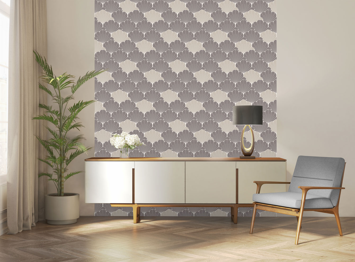 Brown-gold floral wallpaper, M64019, Elegance, Ugepa
