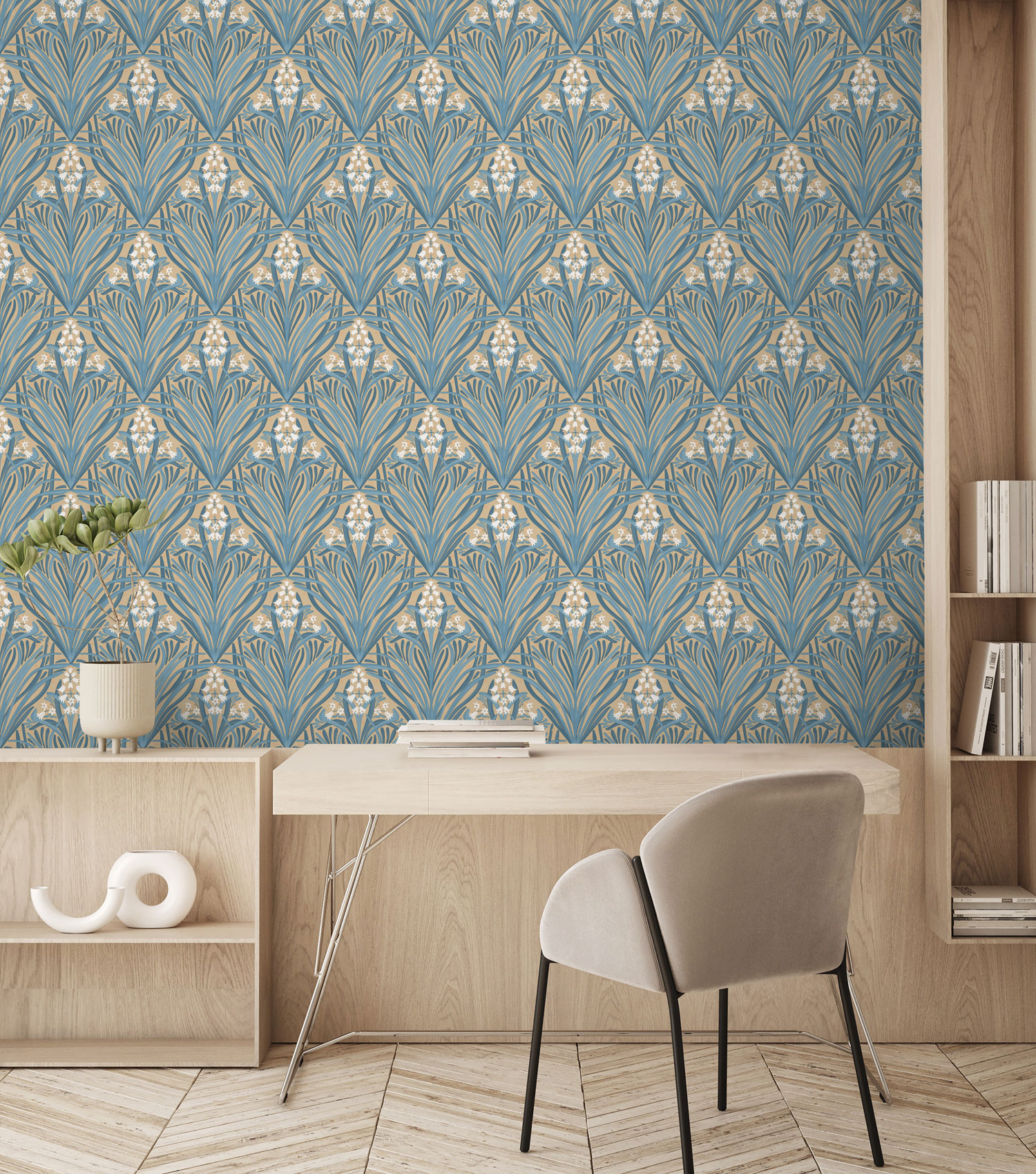 Floral wallpaper, Art Deco, M66104, Elegance, Ugepa