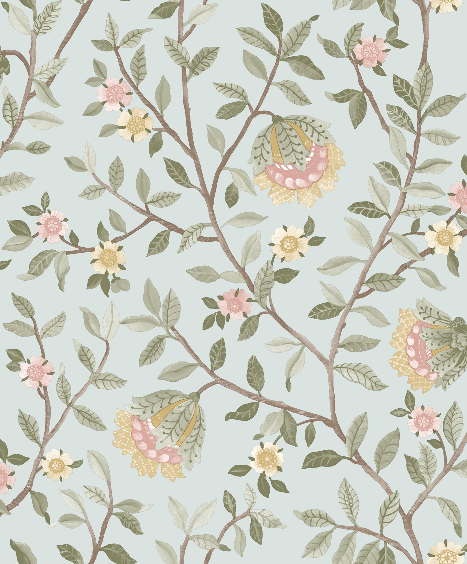 Green floral wallpaper, B19924, Botanique, Ugepa