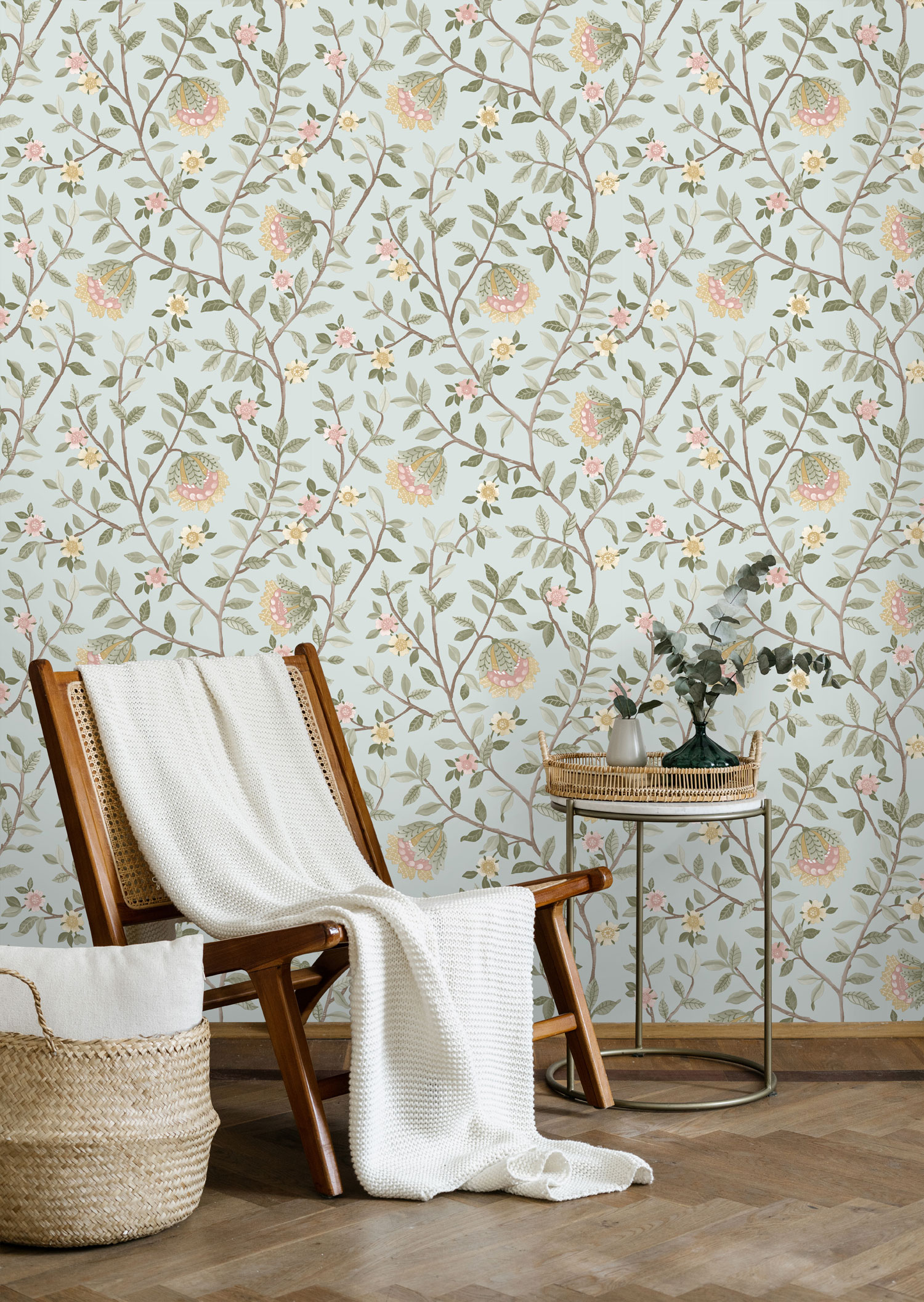 Green floral wallpaper, B19924, Botanique, Ugepa