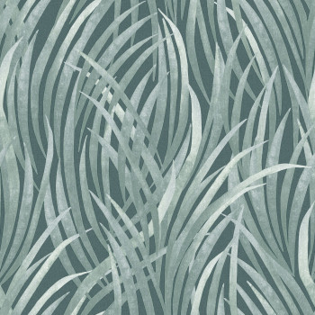 Green wallpaper, grass leaves,  M64514, Botanique, Ugepa