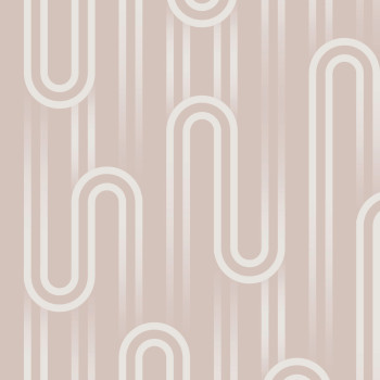 Pink geometric retro wallpaper, 118617, Envy