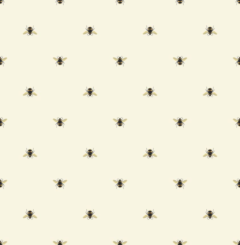 Cream wallpaper with bees, 118544, Joules, Graham&Brown