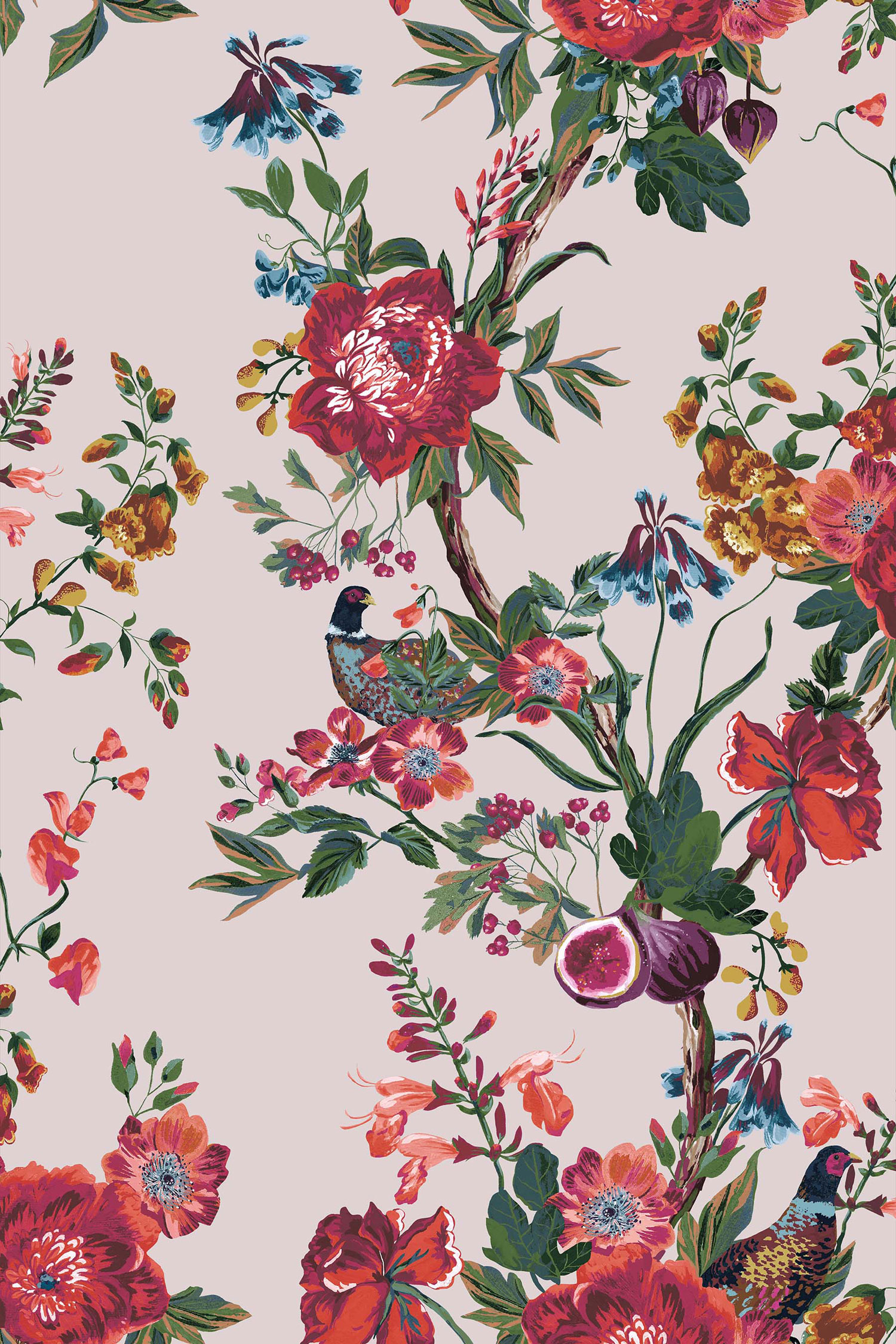 Pink floral wallpaper, 118558, Joules, Graham&Brown