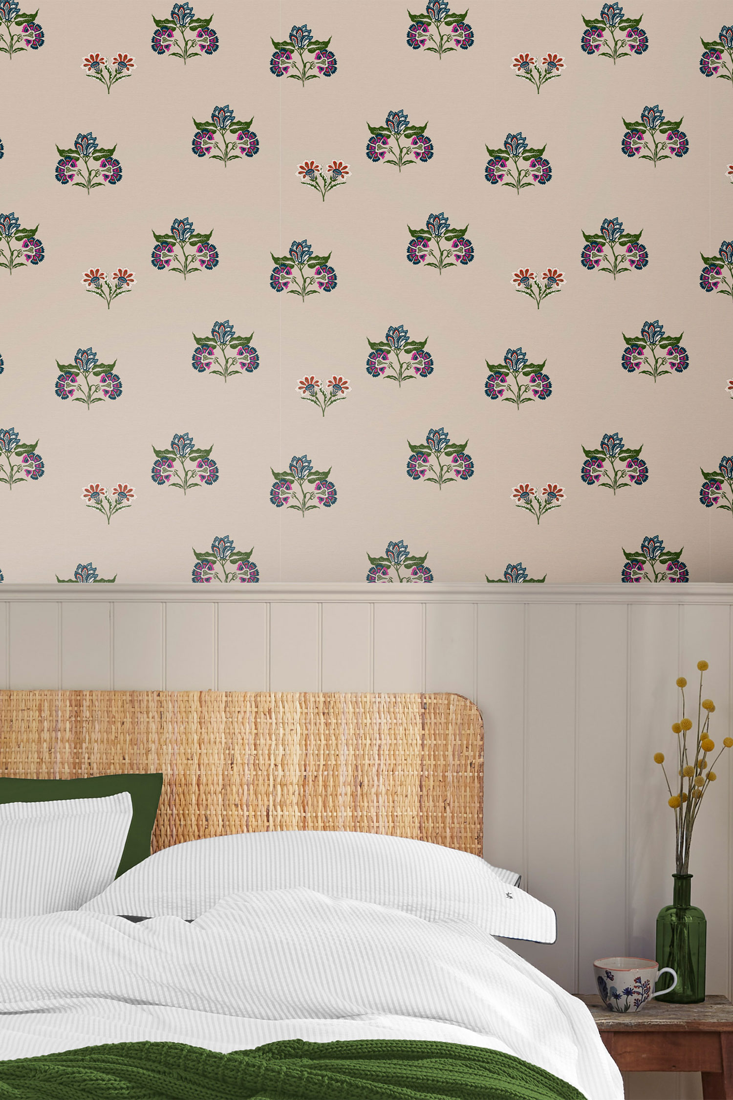 Beige floral wallpaper, 118574, Joules, Graham&Brown