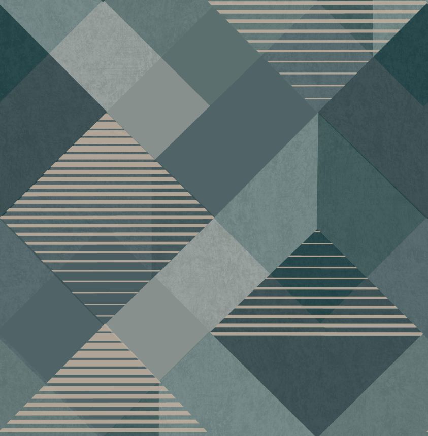 Green-gold geometric pattern wallpaper, 118687, Zen, Superfresco Easy