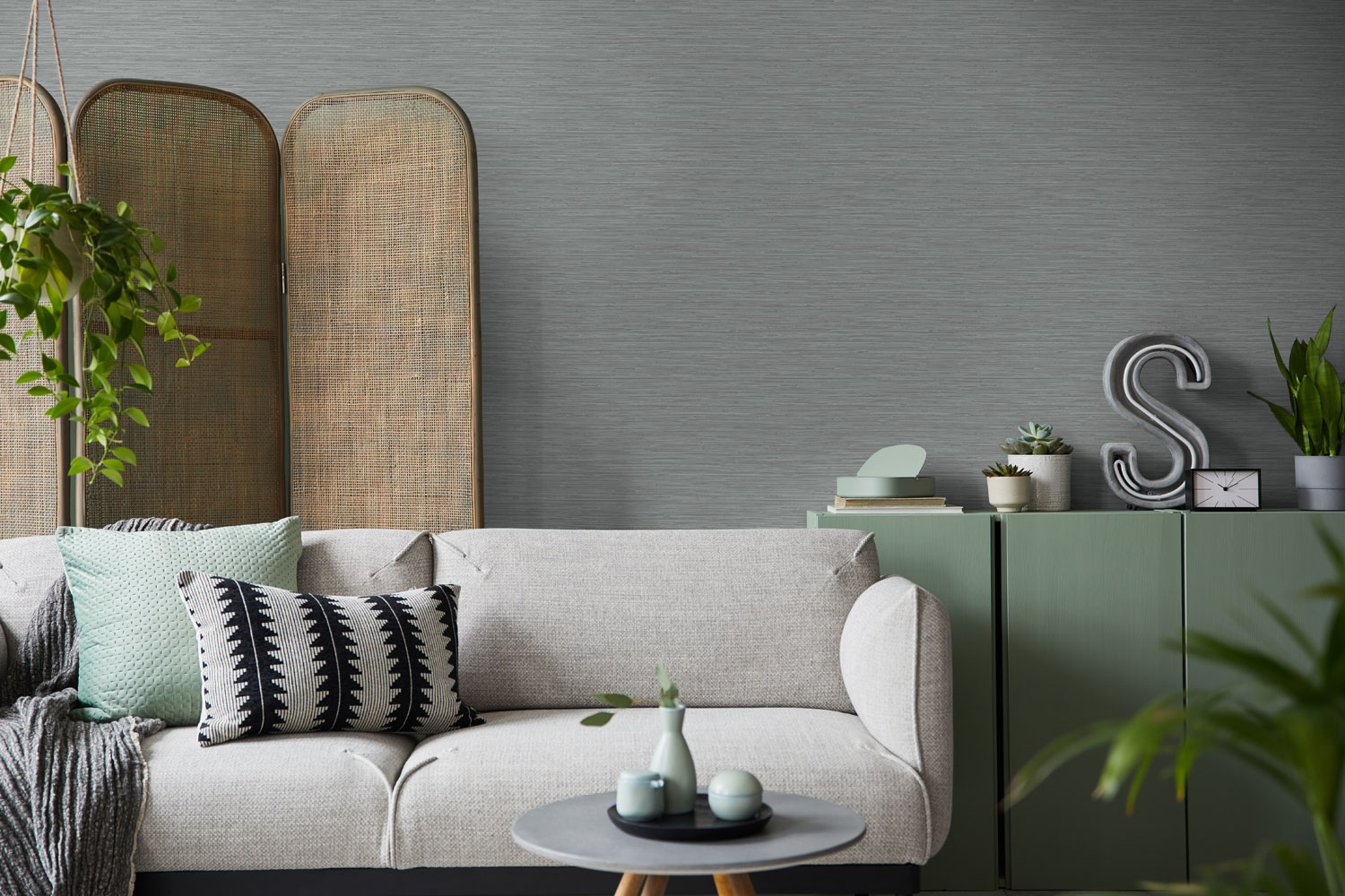 Gray textured wallpaper, 120729, Zen, Superfresco Easy