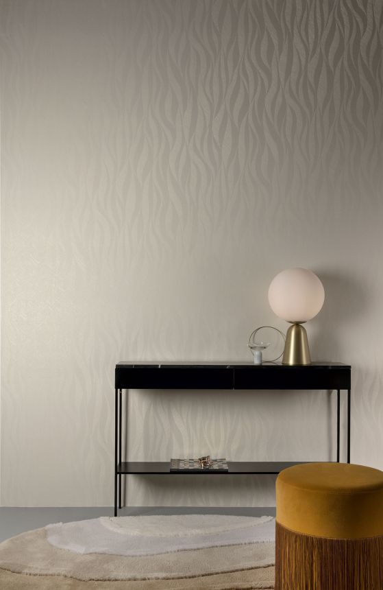 Gray wallpaper, waves, TI3104, Time 2025, Grandeco