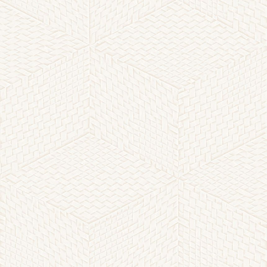 White geometric 3D wallpaper, TP422951, Exclusive Threads, Design ID