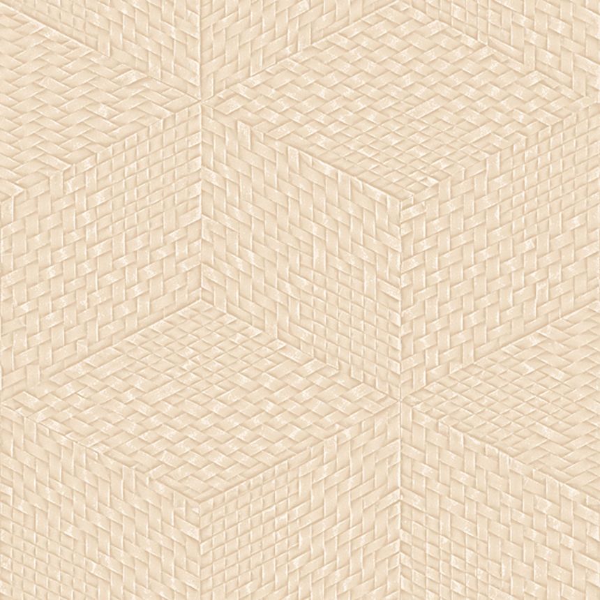 Beige geometric 3D wallpaper, TP422955, Exclusive Threads, Design ID