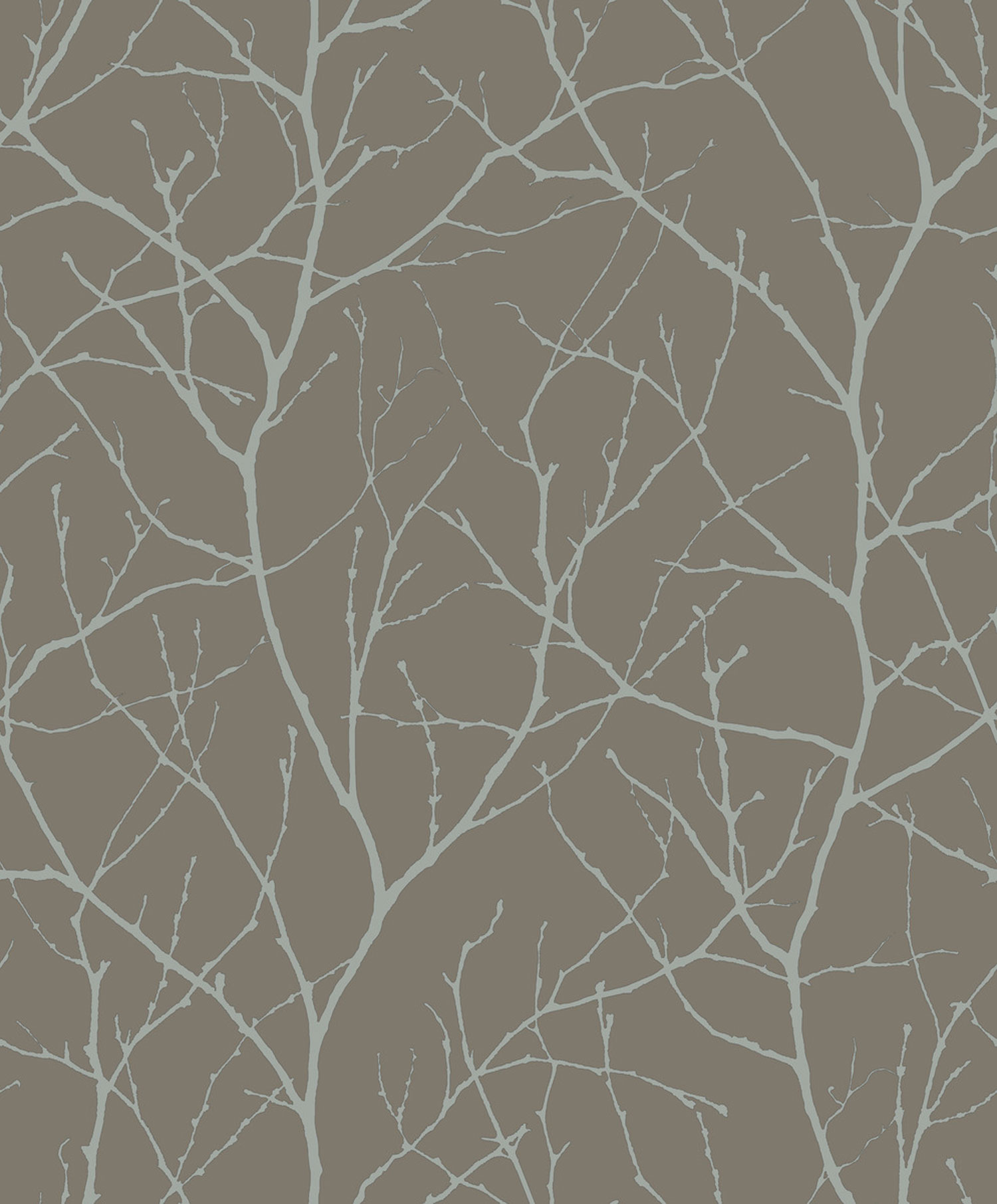 Brown-silver wallpaper, tree branches, MD7121, Modern Metals, York
