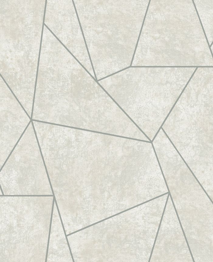 Gray-silver geometric wallpaper, MD7183, Modern Metals, York