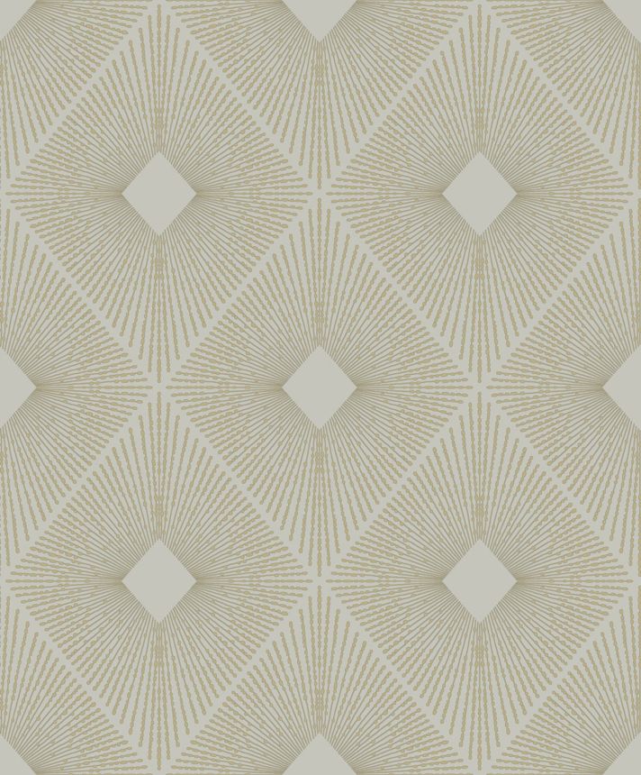 Gray-gold geometric wallpaper, MD7133, Modern Metals, York
