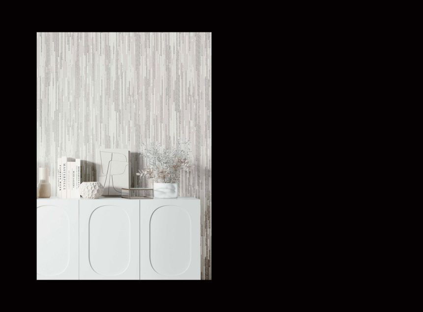 Luxury cream striped wallpaper, 47731, Eterna, Parato