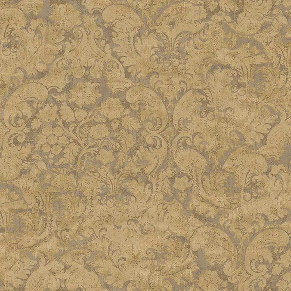Luxury brown- gold ornamental baroque wallpaper, 47753, Eterna, Parato