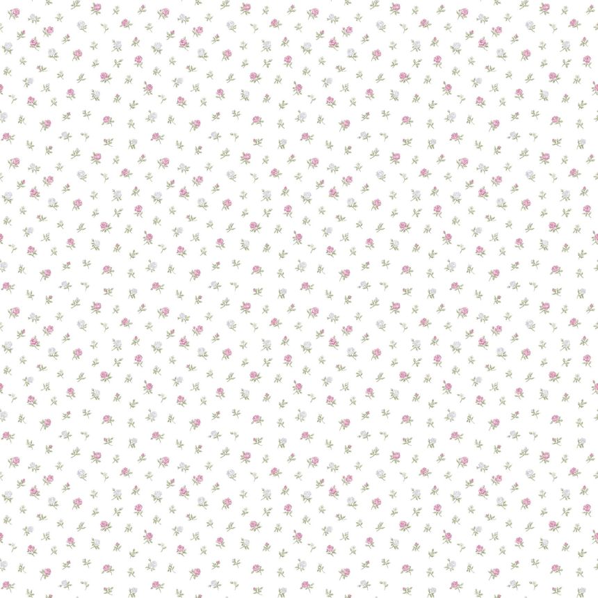 White non-woven floral wallpaper, 12336, Fiori Country, Parato