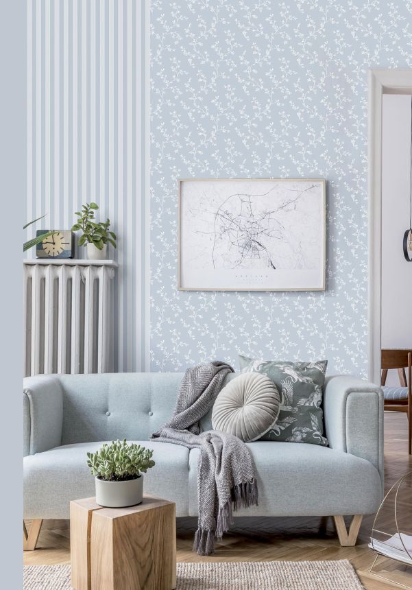 Green non-woven floral wallpaper, 12355, Fiori Country, Parato