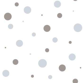 Children's wallpaper with gray and blue polka dots, 14823, Happy, Parato