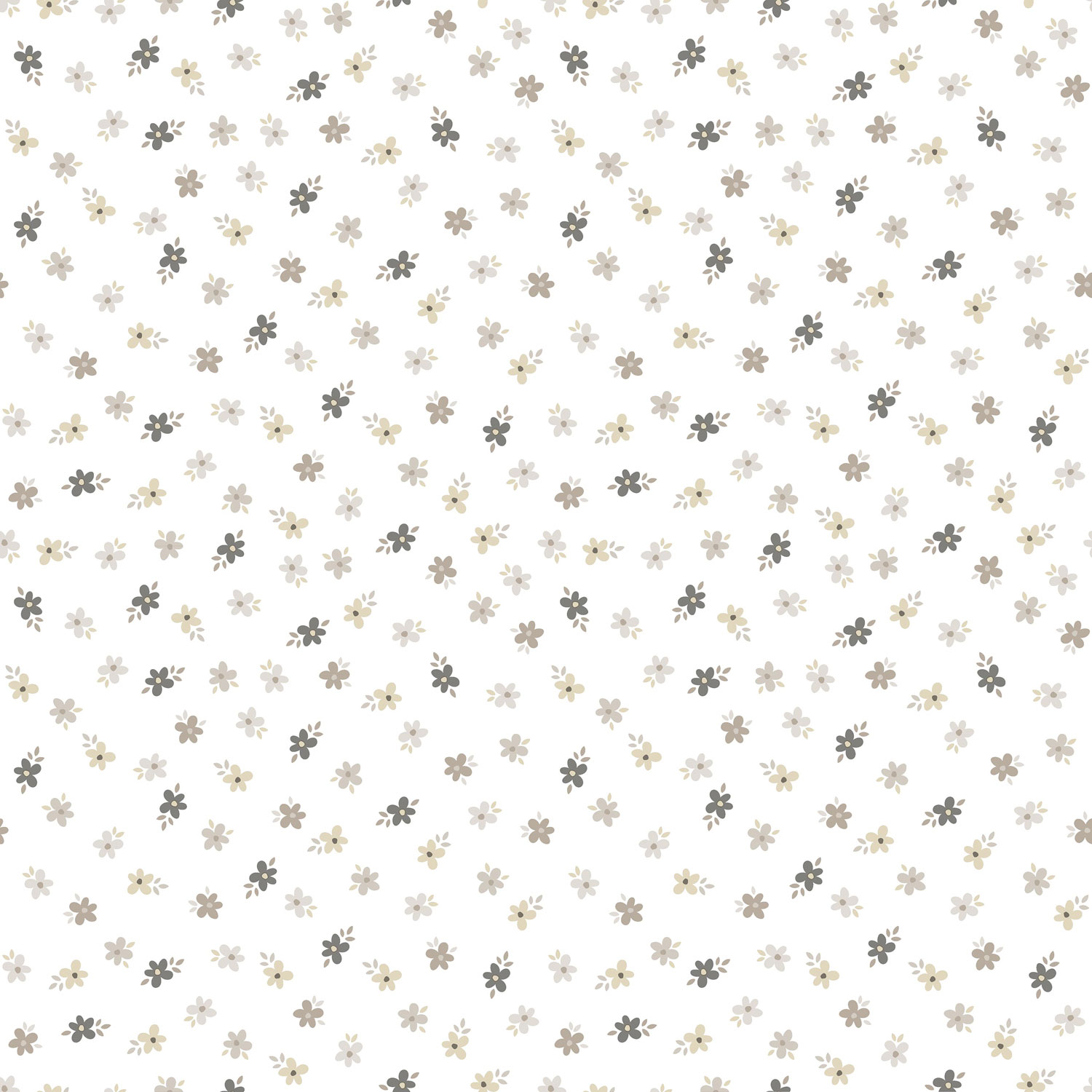 Gray-beige children's floral wallpaper, 14842, Happy, Parato