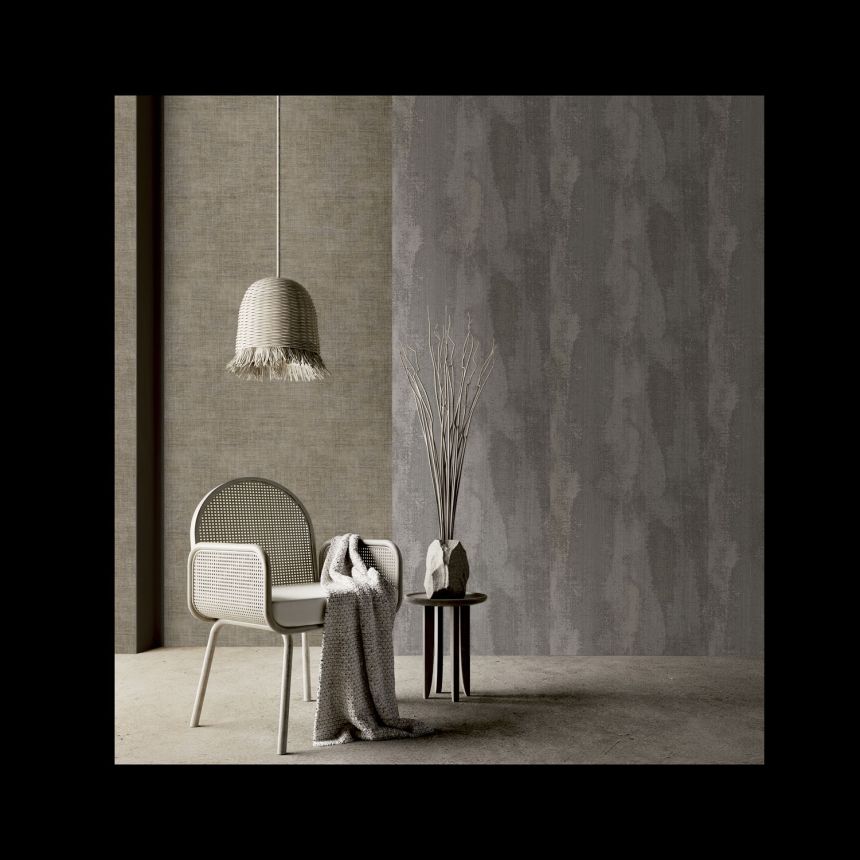 Gray-brown non-woven wallpaper, stucco, 24409, Textum, Cristiana Masi by Parato
