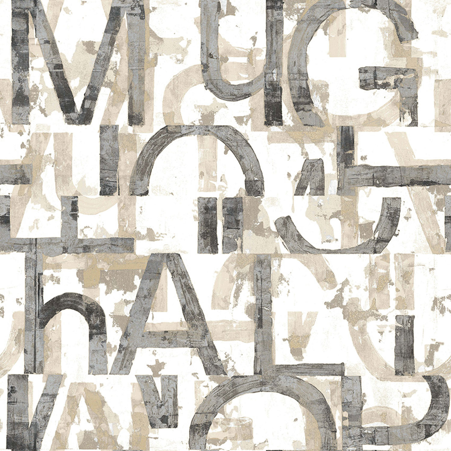 Cream wallpaper with letters, 16631, Friends & Coffee, Cristiana Masi by Parato