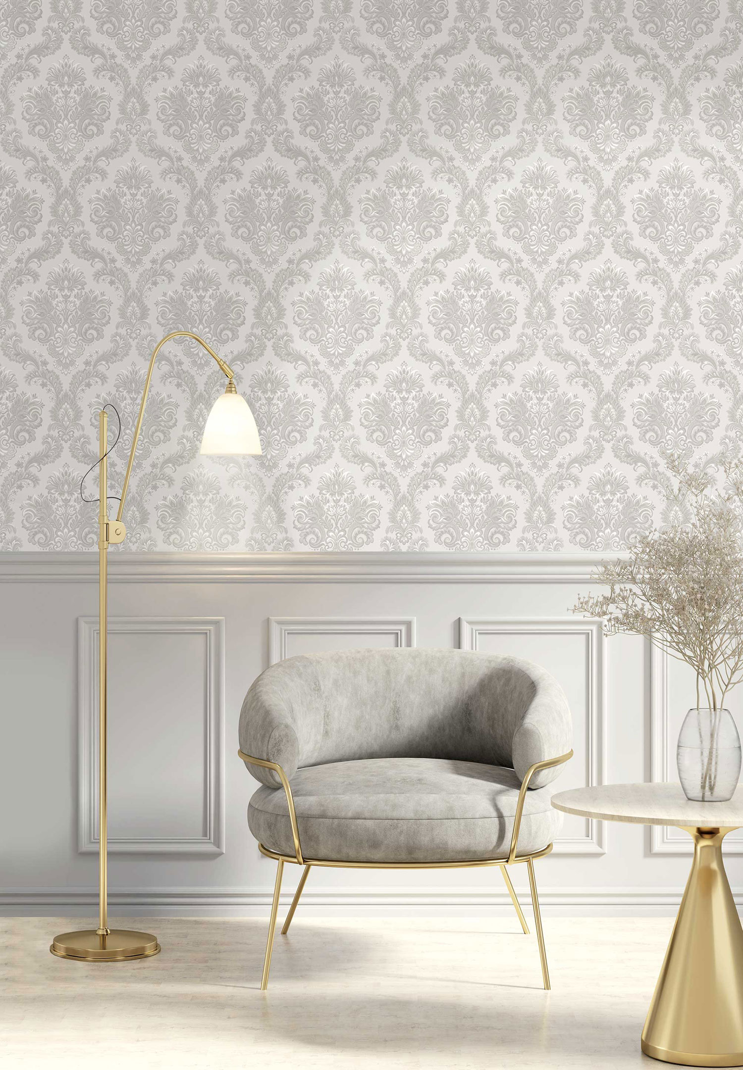 Blue baroque wallpaper, 28829, Thema, Cristiana Masi by Parato