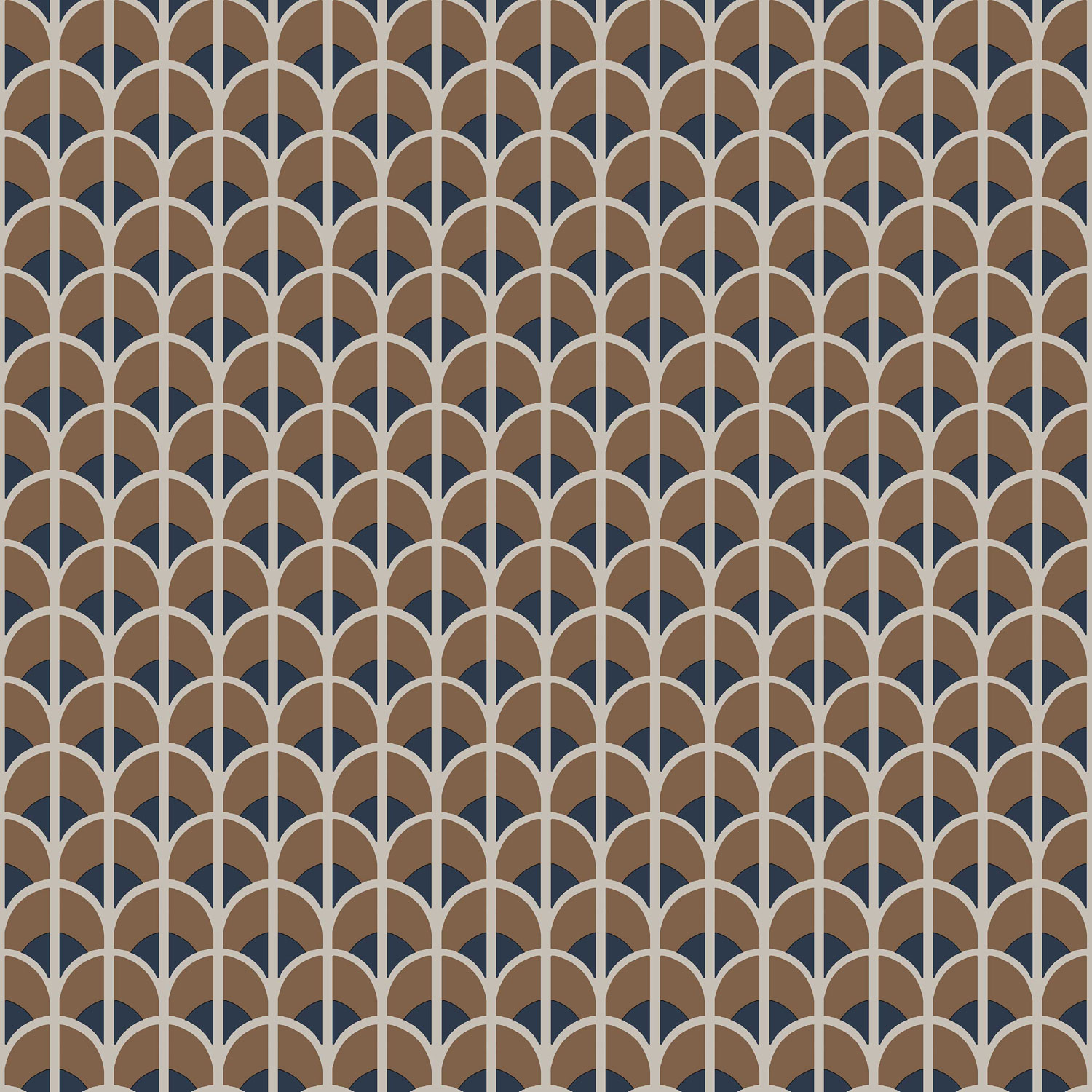 Brown-blue geometric pattern wallpaper, 28869, Thema, Cristiana Masi by Parato