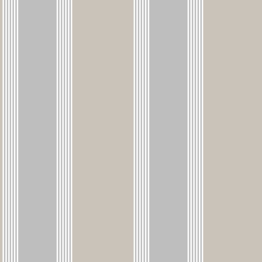 Grey-beige striped wallpaper, 28873, Thema, Cristiana Masi by Parato