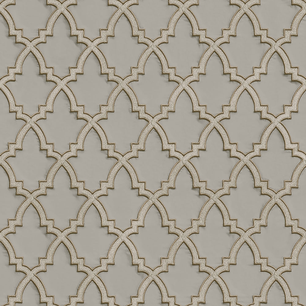 Luxury non-woven wallpaper with a vinyl surface DE120024, Geometric ornamental pattern, Wallstitch, Design ID