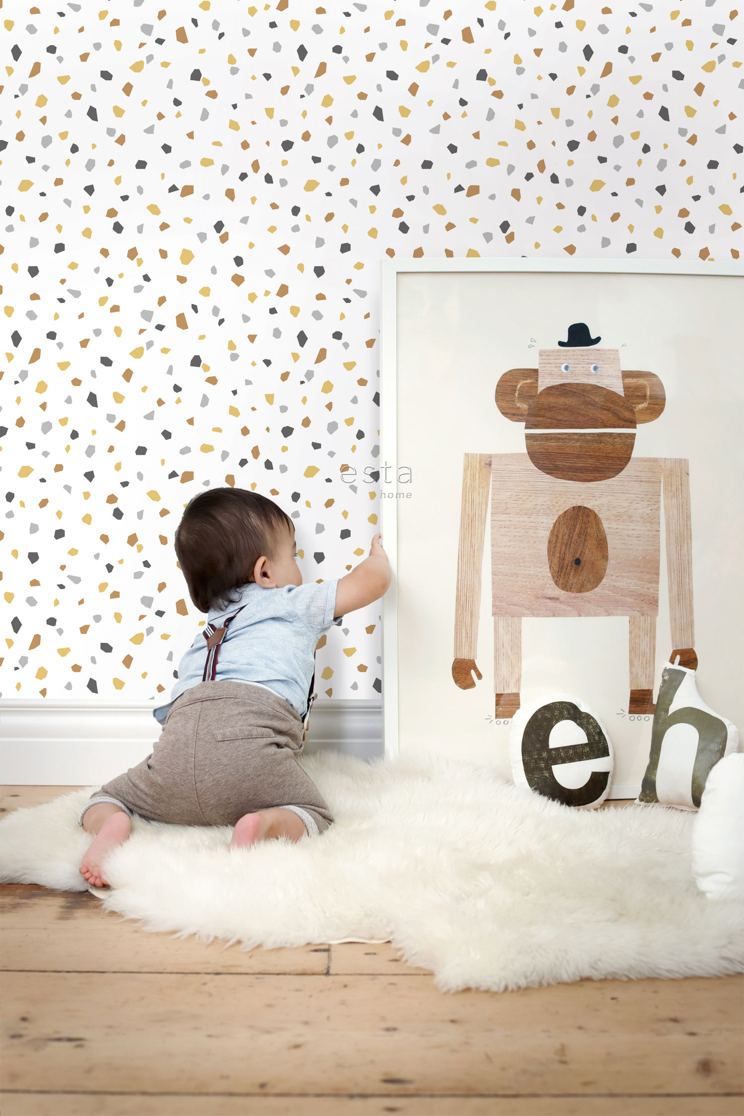 Children's wallpaper, colored stones, 139305, To the Moon and Back, Esta Home