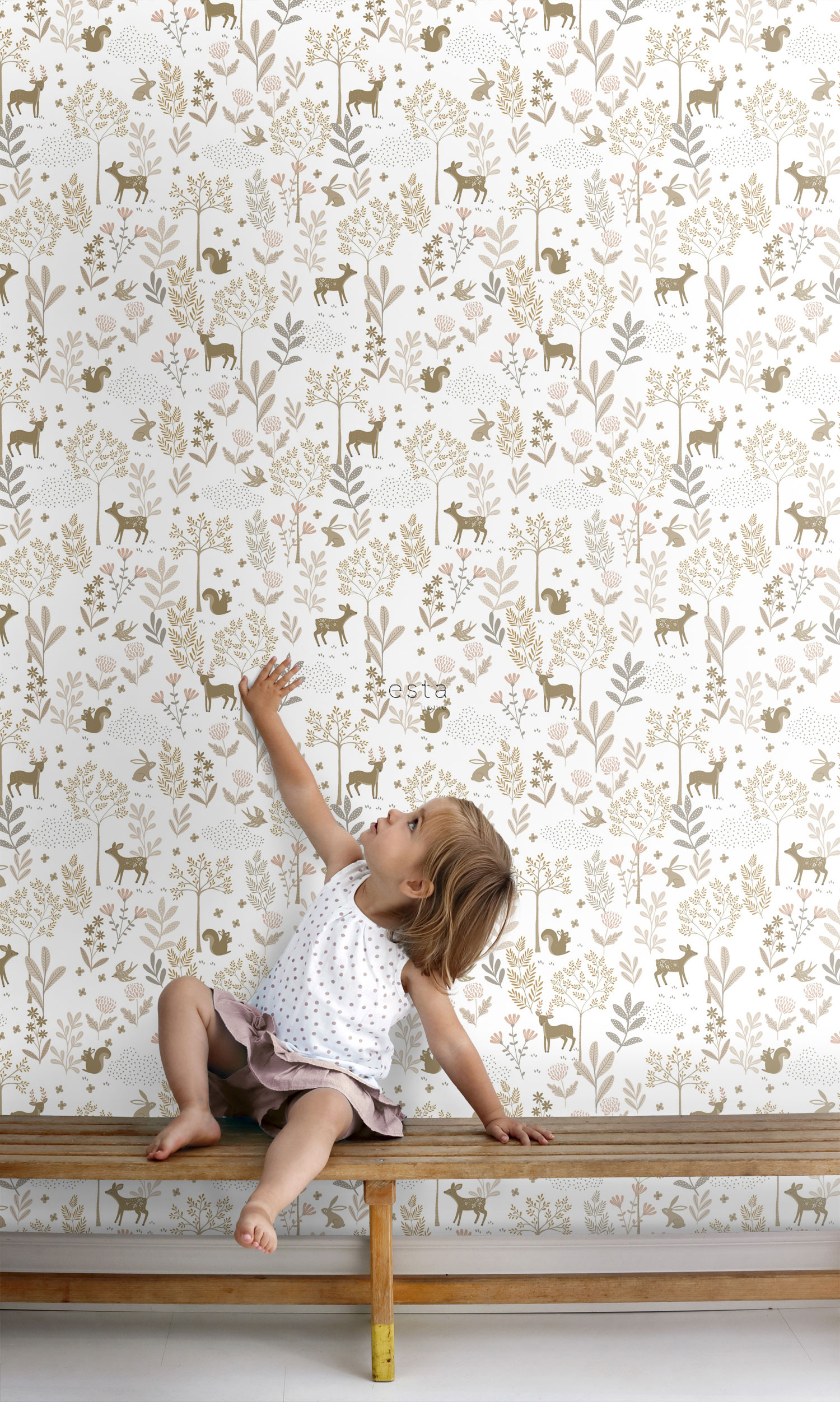 Children's wallpaper with animals, 139521, To the Moon and Back, Esta Home