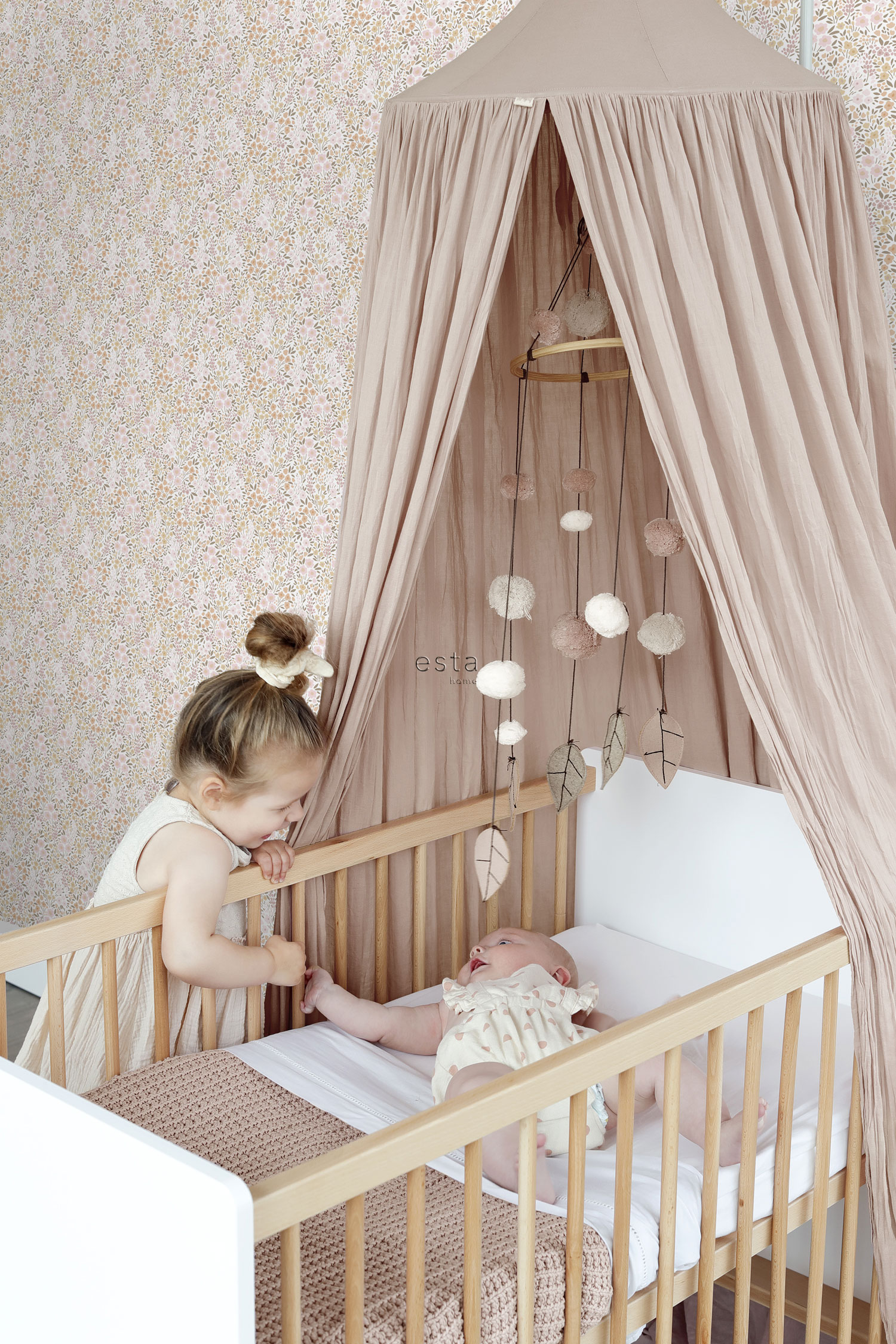 Children's floral wallpaper, 139533, To the Moon and Back, Esta Home