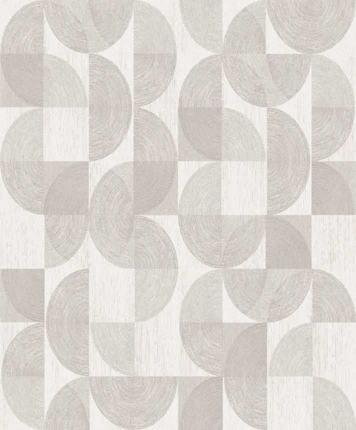 Gray-silver geometric wallpaper, SPI004, Spirit of Nature, Khroma by Masureel