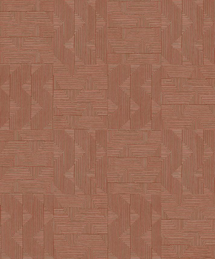 Wine red geometric wallpaper, SPI402, Spirit of Nature, Khroma by Masureel