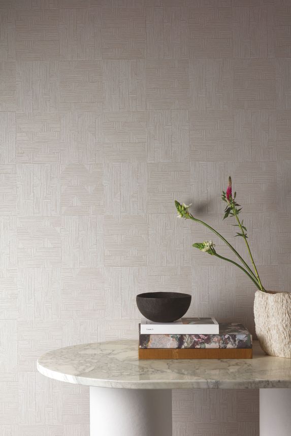 Brown-gray geometric wallpaper, SPI403, Spirit of Nature, Khroma by Masureel