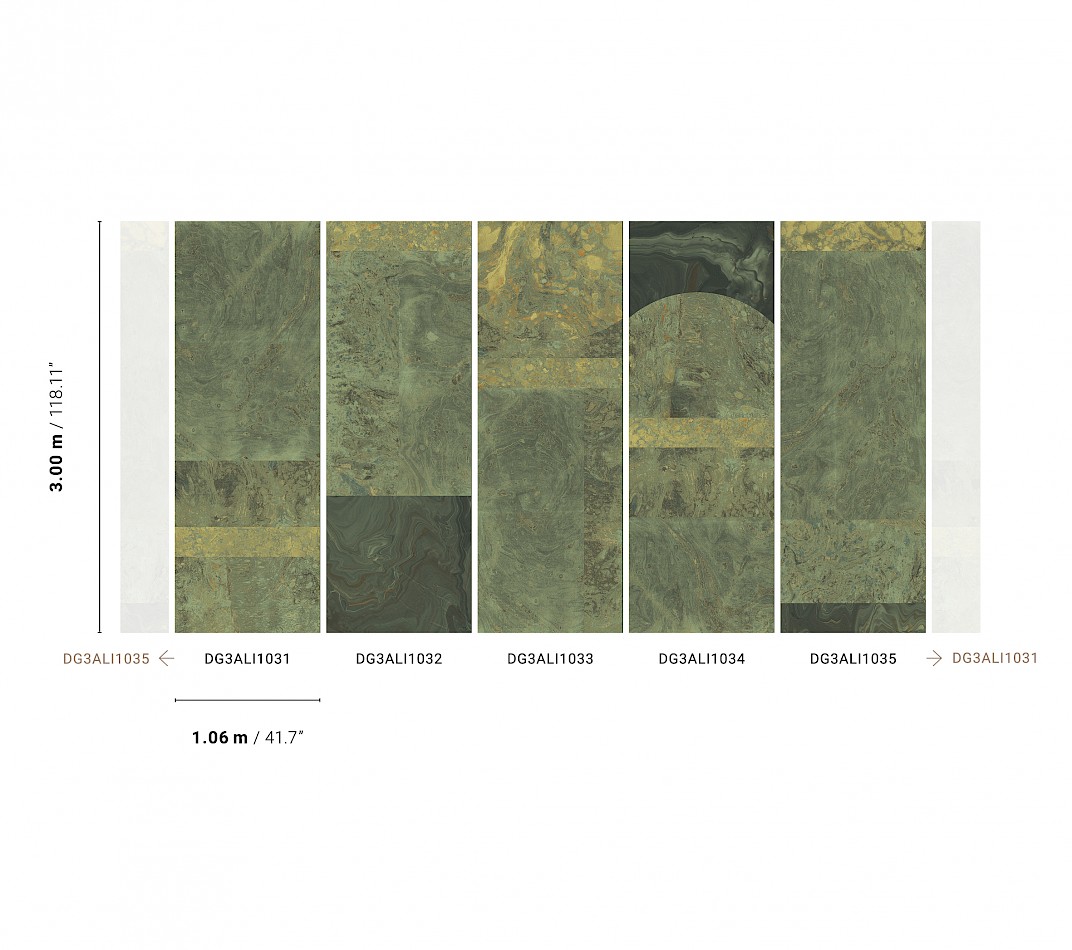 Green wall mural, Marble, DG3ALI1032, Wall Designs III, Khroma by Masureel