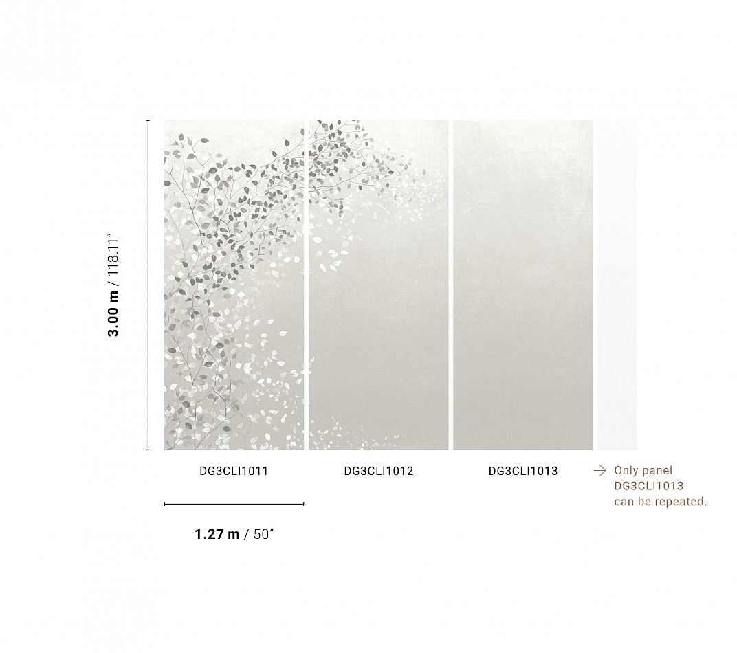 Gray wall mural, DG3CLI1013, Wall Designs III, Khroma by Masureel