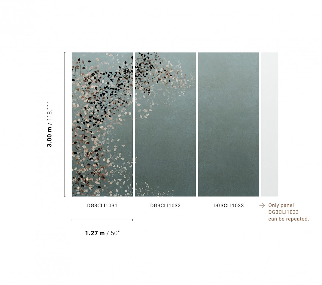 Blue wall mural, DG3CLI1033, Wall Designs III, Khroma by Masureel