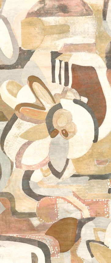 Brown-beige graphic wall mural, DG3WAR1011, Wall Designs III, Khroma by Masureel