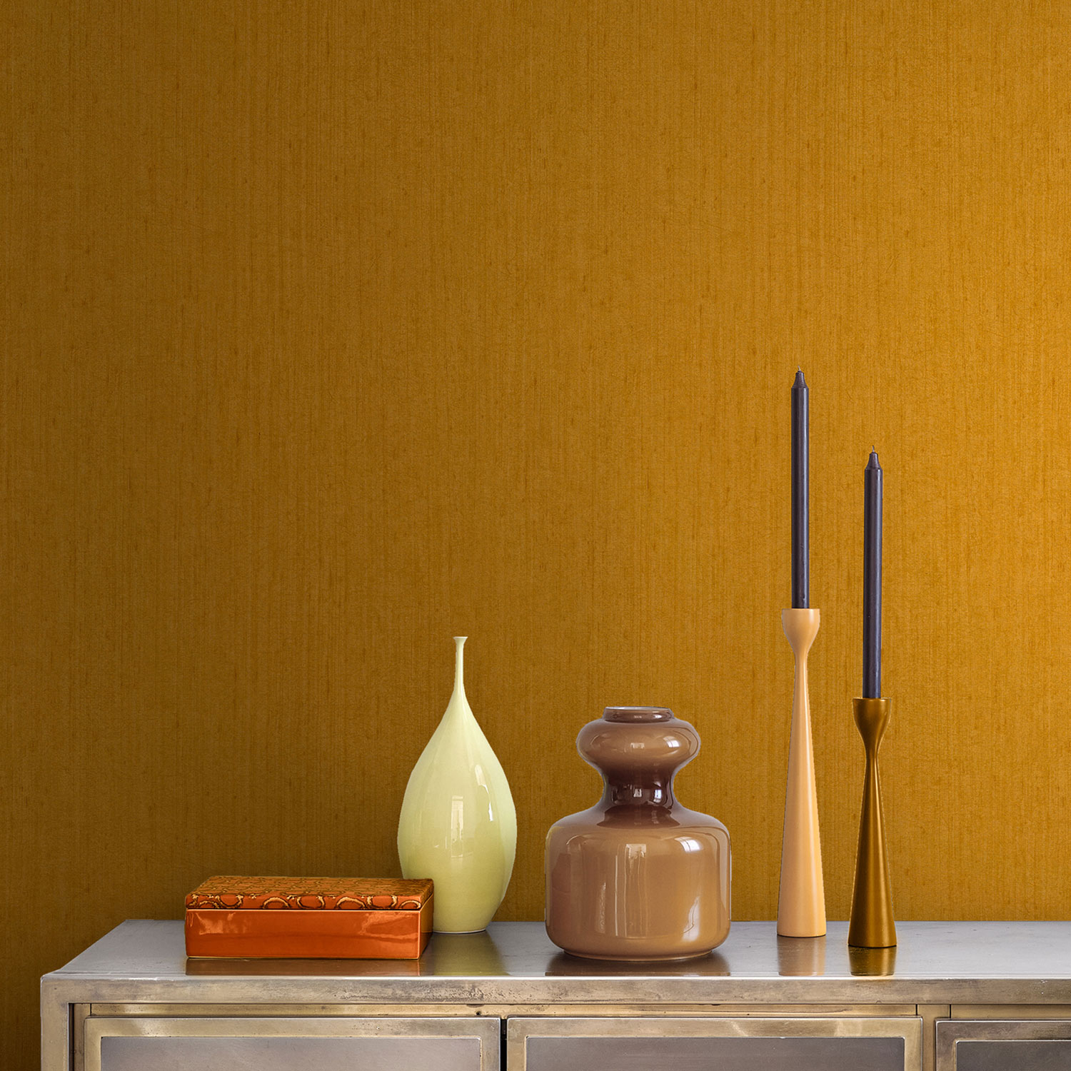 Semi-gloss ochre wallpaper, 120404, Wiltshire Meadow, Clarissa Hulse